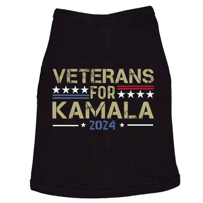 Veterans For Kamala Harris 2024 Election Doggie Tank