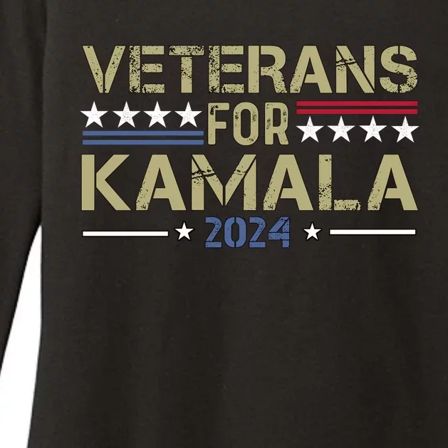 Veterans For Kamala Harris 2024 Election Womens CVC Long Sleeve Shirt