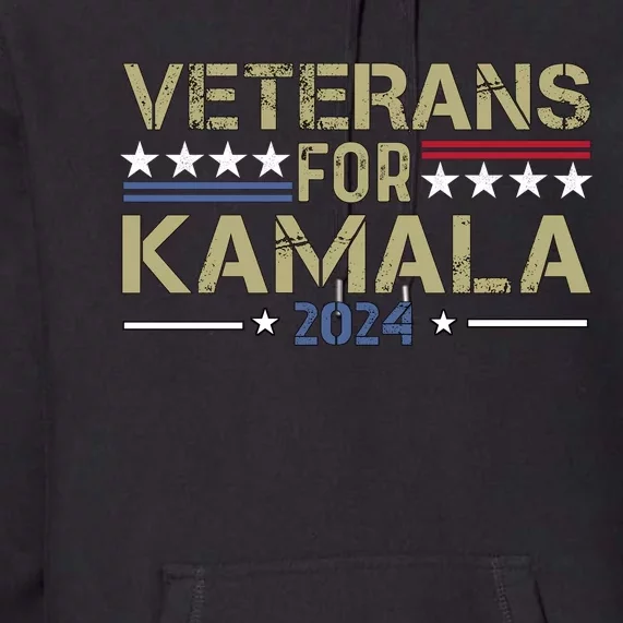 Veterans For Kamala Harris 2024 Election Premium Hoodie