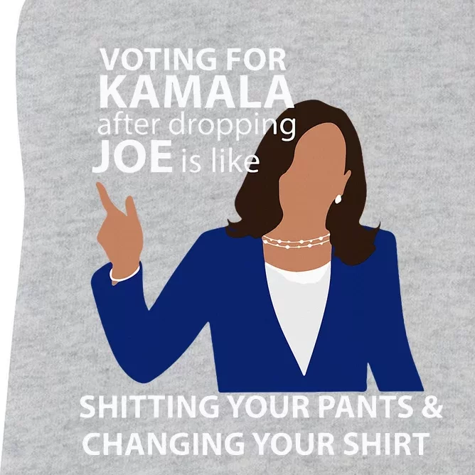 Voting For Kamala After Dropping Joe Is Like Shitting Women's Racerback Tank