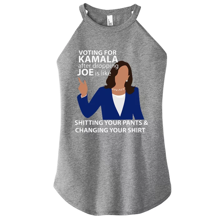 Voting For Kamala After Dropping Joe Is Like Shitting Women’s Perfect Tri Rocker Tank