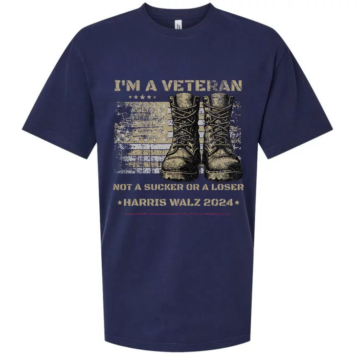 Veterans For Kamala Harris Tim Walz 2024 Election Usa Flag Sueded Cloud Jersey T-Shirt