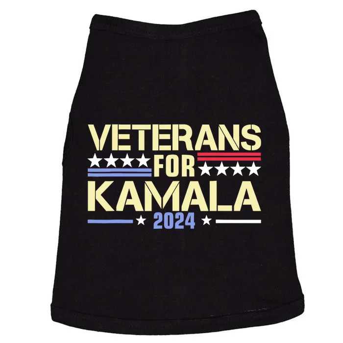 Veterans For Kamala American Flag Kamalaharris Supporter Doggie Tank