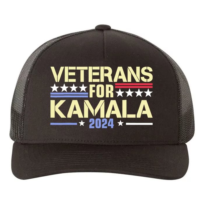 Veterans For Kamala American Flag Kamalaharris Supporter Yupoong Adult 5-Panel Trucker Hat