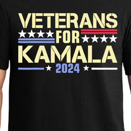 Veterans For Kamala American Flag Kamalaharris Supporter Pajama Set