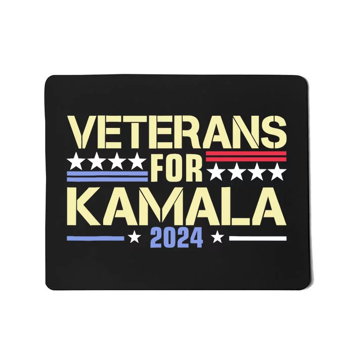 Veterans For Kamala American Flag Kamalaharris Supporter Mousepad