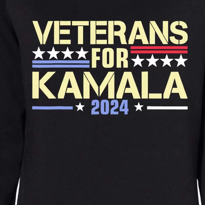 Veterans For Kamala American Flag Kamalaharris Supporter Womens California Wash Sweatshirt