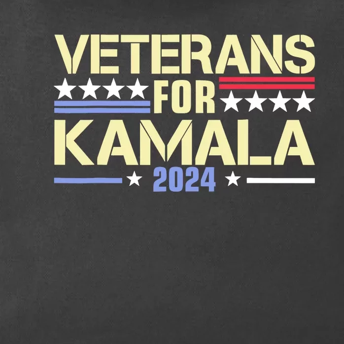 Veterans For Kamala American Flag Kamalaharris Supporter Zip Tote Bag