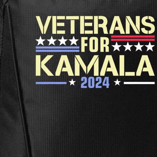 Veterans For Kamala American Flag Kamala Harris Supporter City Backpack