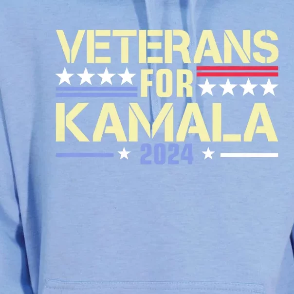 Veterans For Kamala American Flag Kamala Harris Supporter Unisex Surf Hoodie