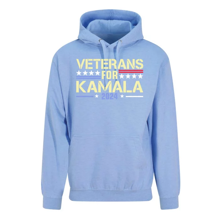 Veterans For Kamala American Flag Kamala Harris Supporter Unisex Surf Hoodie