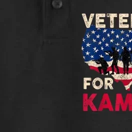 Veterans For Kamala American Flag Army Support Kamala Harris Dry Zone Grid Performance Polo