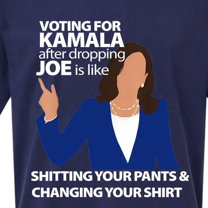 Voting For Kamala After Dropping Joe Is Like Shitting Sueded Cloud Jersey T-Shirt