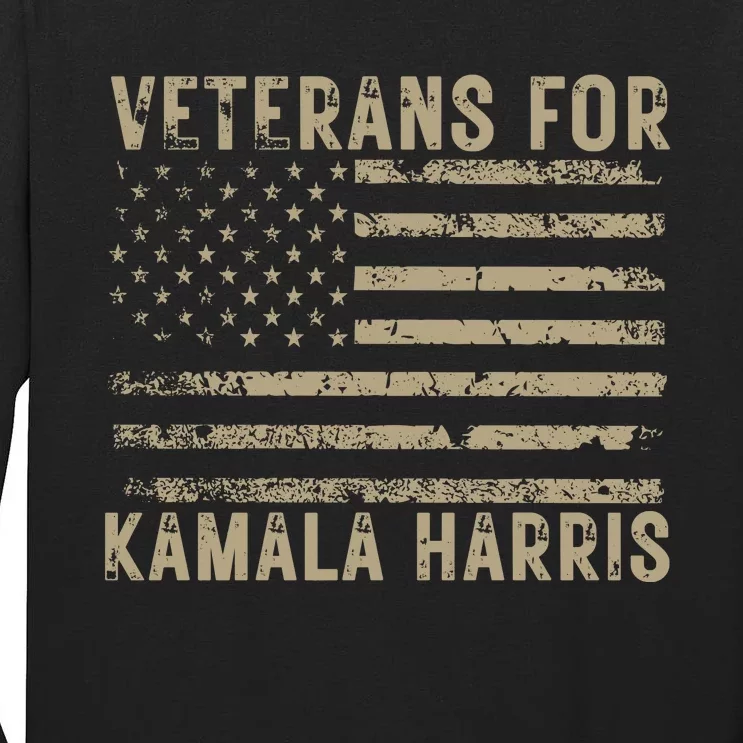 Veterans For Kamala Harris 2024 Election Tall Long Sleeve T-Shirt