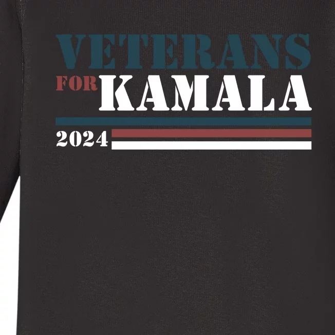 Veterans For Kamala Harris 2024 Baby Long Sleeve Bodysuit