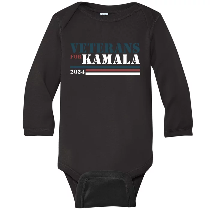 Veterans For Kamala Harris 2024 Baby Long Sleeve Bodysuit