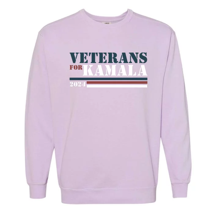 Veterans For Kamala Harris 2024 Garment-Dyed Sweatshirt