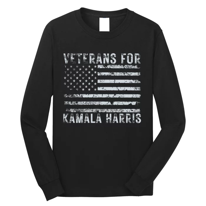 Veterans For Kamala Harris 2024 Election Long Sleeve Shirt