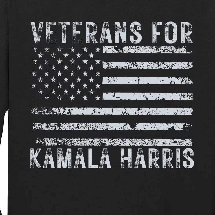 Veterans For Kamala Harris 2024 Election Tall Long Sleeve T-Shirt