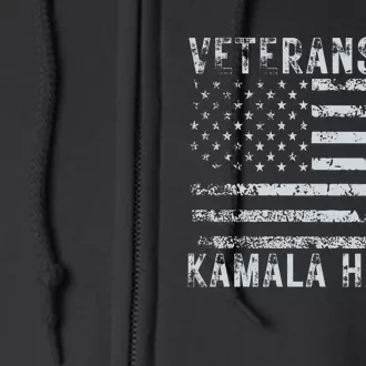 Veterans For Kamala Harris 2024 Election Full Zip Hoodie