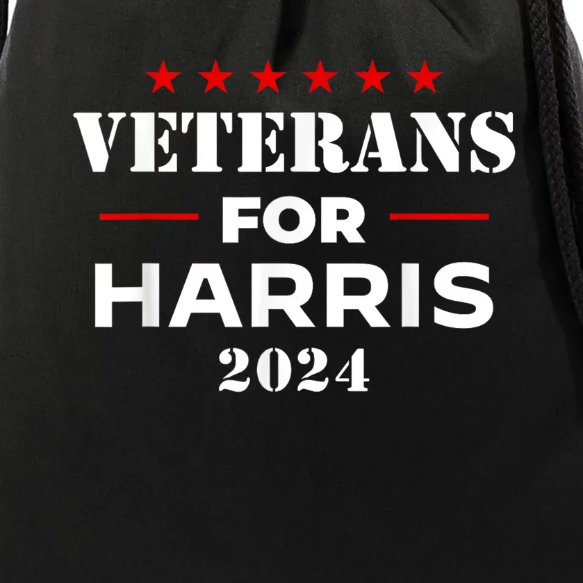 Veterans For Kamala Harris 2024 Election Drawstring Bag