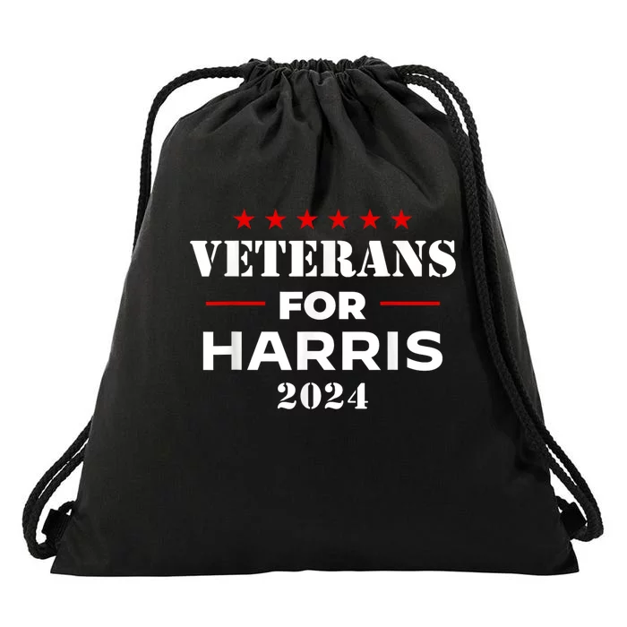 Veterans For Kamala Harris 2024 Election Drawstring Bag