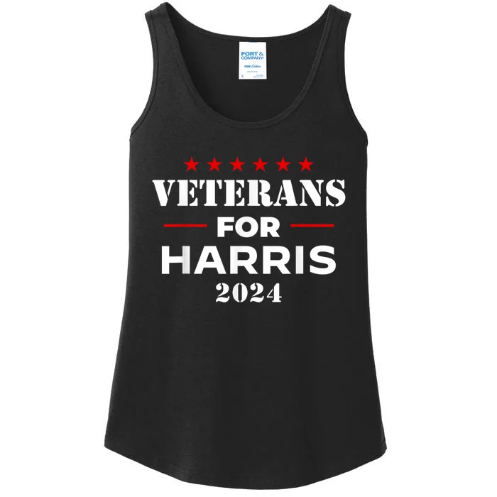 Veterans For Kamala Harris 2024 Election Ladies Essential Tank