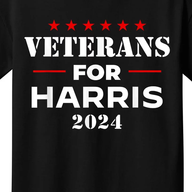 Veterans For Kamala Harris 2024 Election Kids T-Shirt