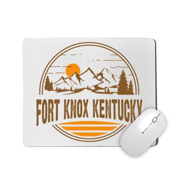 Vintage Fort Knox Kentucky Mountain Hiking Souvenir Mousepad