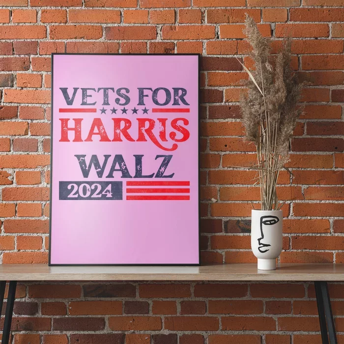 Vets For Kamala Harris Tim Walz Veterans For Harris Poster