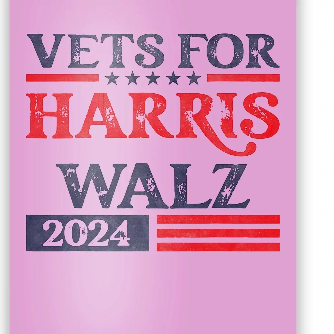 Vets For Kamala Harris Tim Walz Veterans For Harris Poster