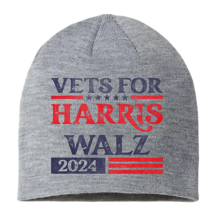 Vets For Kamala Harris Tim Walz Veterans For Harris 8 1/2in Sustainable Knit Beanie