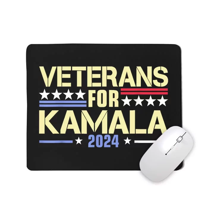 Veterans For Kamala Harris Supporter American Flag Gift Mousepad