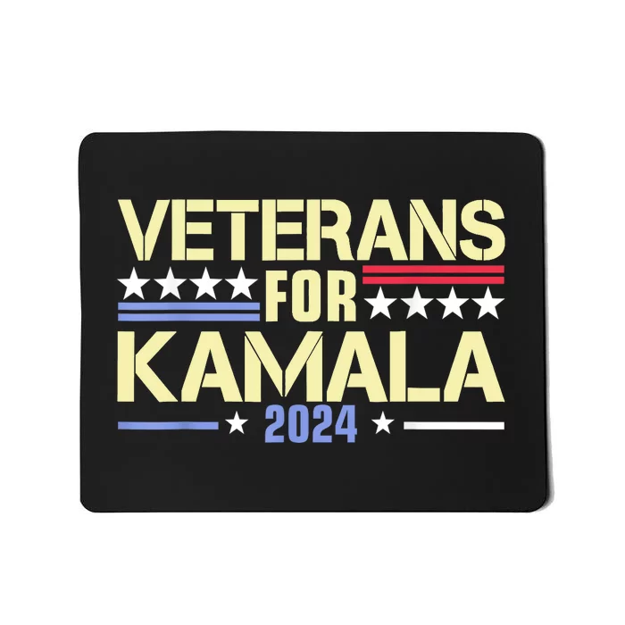 Veterans For Kamala Harris Supporter American Flag Gift Mousepad