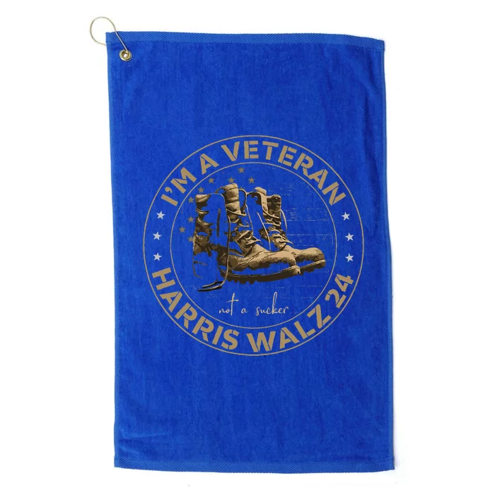 Veterans For Kamala Harris Tim Walz 2024 Platinum Collection Golf Towel