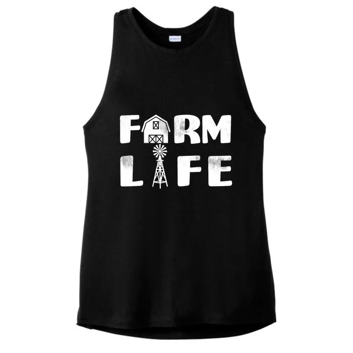 Vintage Farm Life, Man I Love Farming Ladies Tri-Blend Wicking Tank