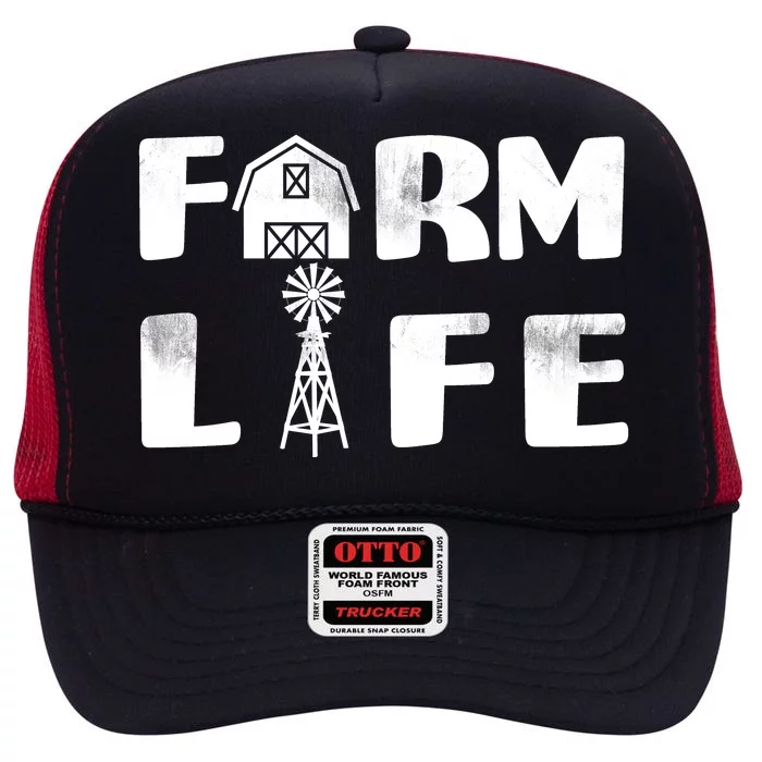 Vintage Farm Life, Man I Love Farming High Crown Mesh Trucker Hat