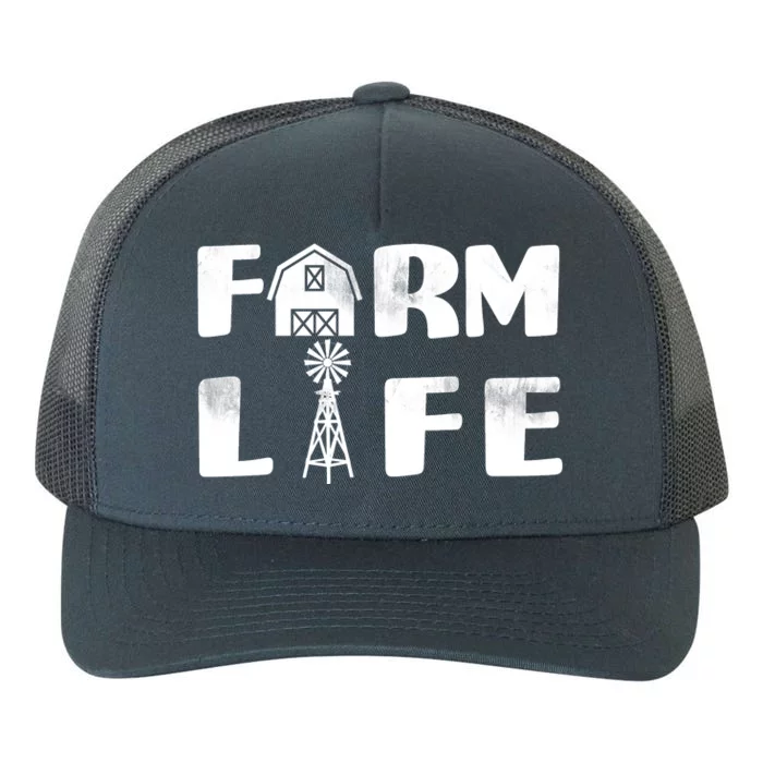 Vintage Farm Life, Man I Love Farming Yupoong Adult 5-Panel Trucker Hat