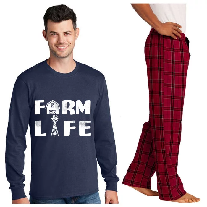 Vintage Farm Life, Man I Love Farming Long Sleeve Pajama Set