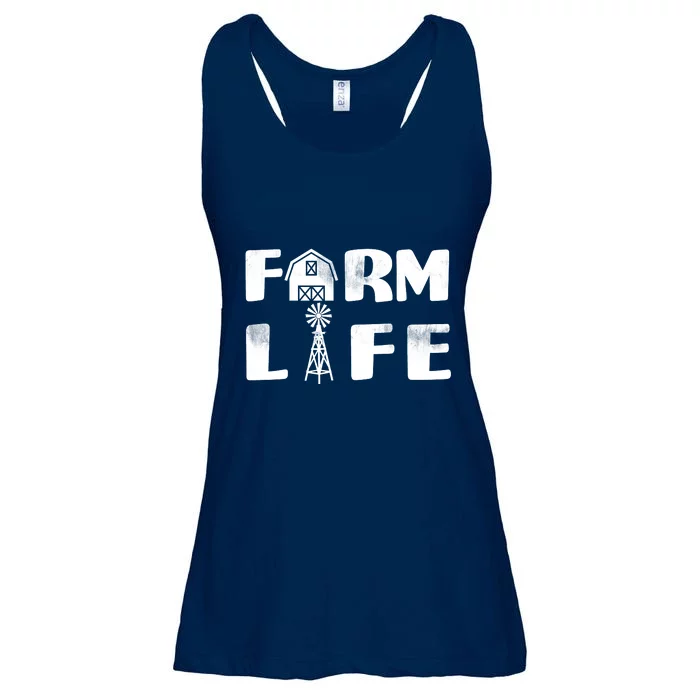 Vintage Farm Life, Man I Love Farming Ladies Essential Flowy Tank