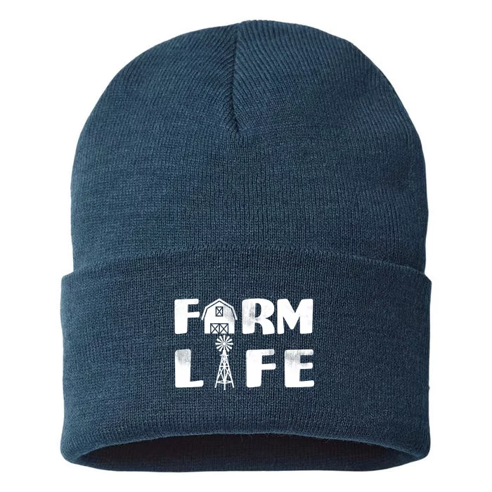 Vintage Farm Life, Man I Love Farming Sustainable Knit Beanie