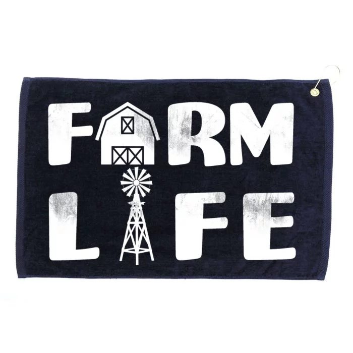 Vintage Farm Life, Man I Love Farming Grommeted Golf Towel