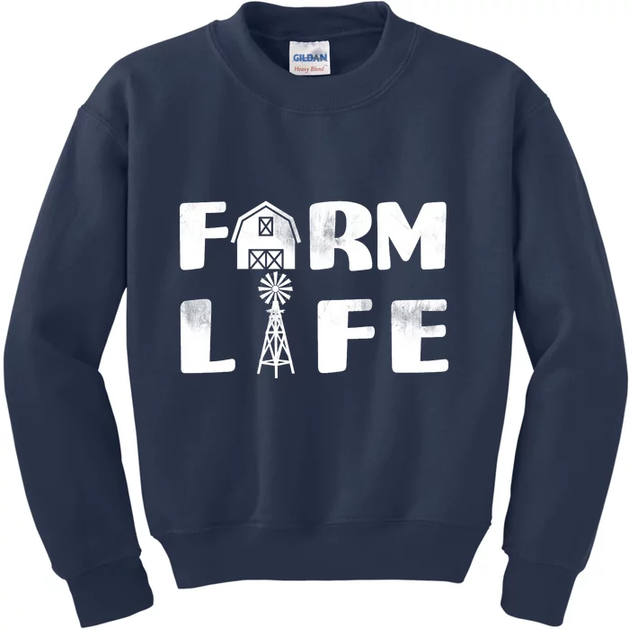 Vintage Farm Life, Man I Love Farming Kids Sweatshirt