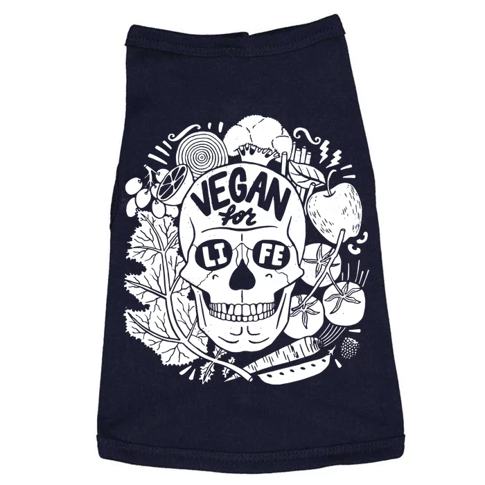 Vegan For Life Skull Vegan Clothing Doggie Tank