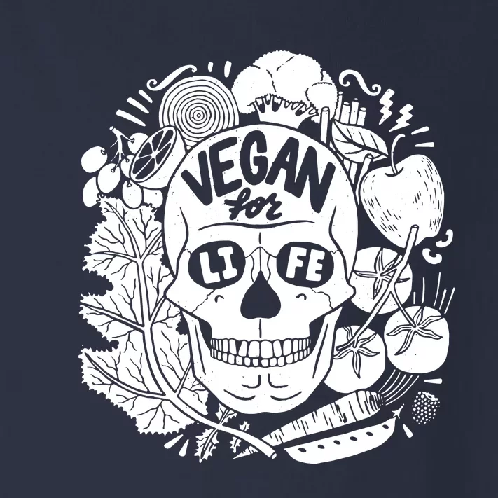 Vegan For Life Skull Vegan Clothing Toddler Long Sleeve Shirt