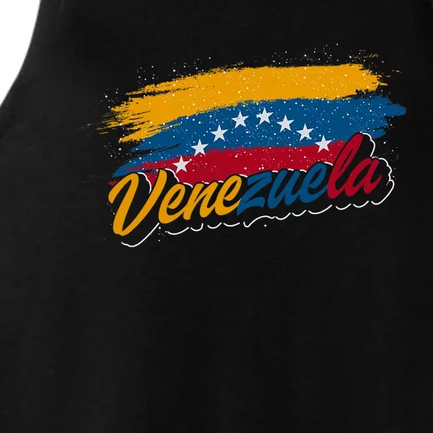 Venezuela Flag Latin America Proud Venezuelan Gift Venezuela Ladies Tri-Blend Wicking Tank