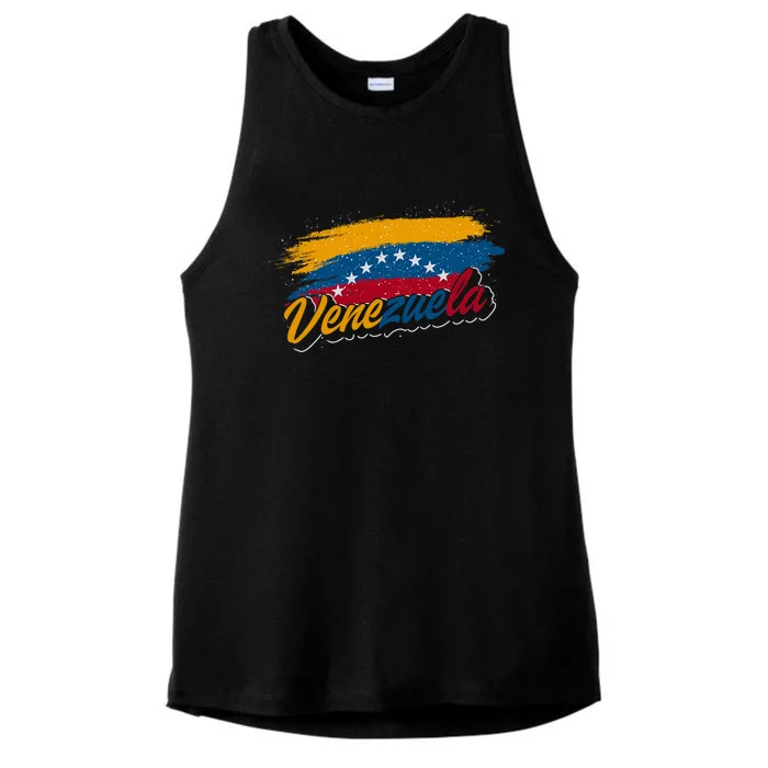 Venezuela Flag Latin America Proud Venezuelan Gift Venezuela Ladies Tri-Blend Wicking Tank