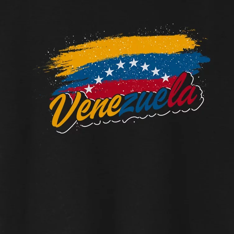 Venezuela Flag Latin America Proud Venezuelan Gift Venezuela Women's Crop Top Tee