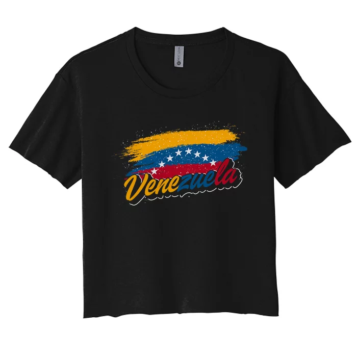 Venezuela Flag Latin America Proud Venezuelan Gift Venezuela Women's Crop Top Tee