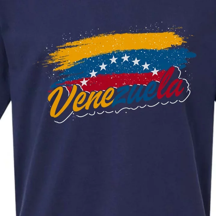 Venezuela Flag Latin America Proud Venezuelan Gift Venezuela Sueded Cloud Jersey T-Shirt